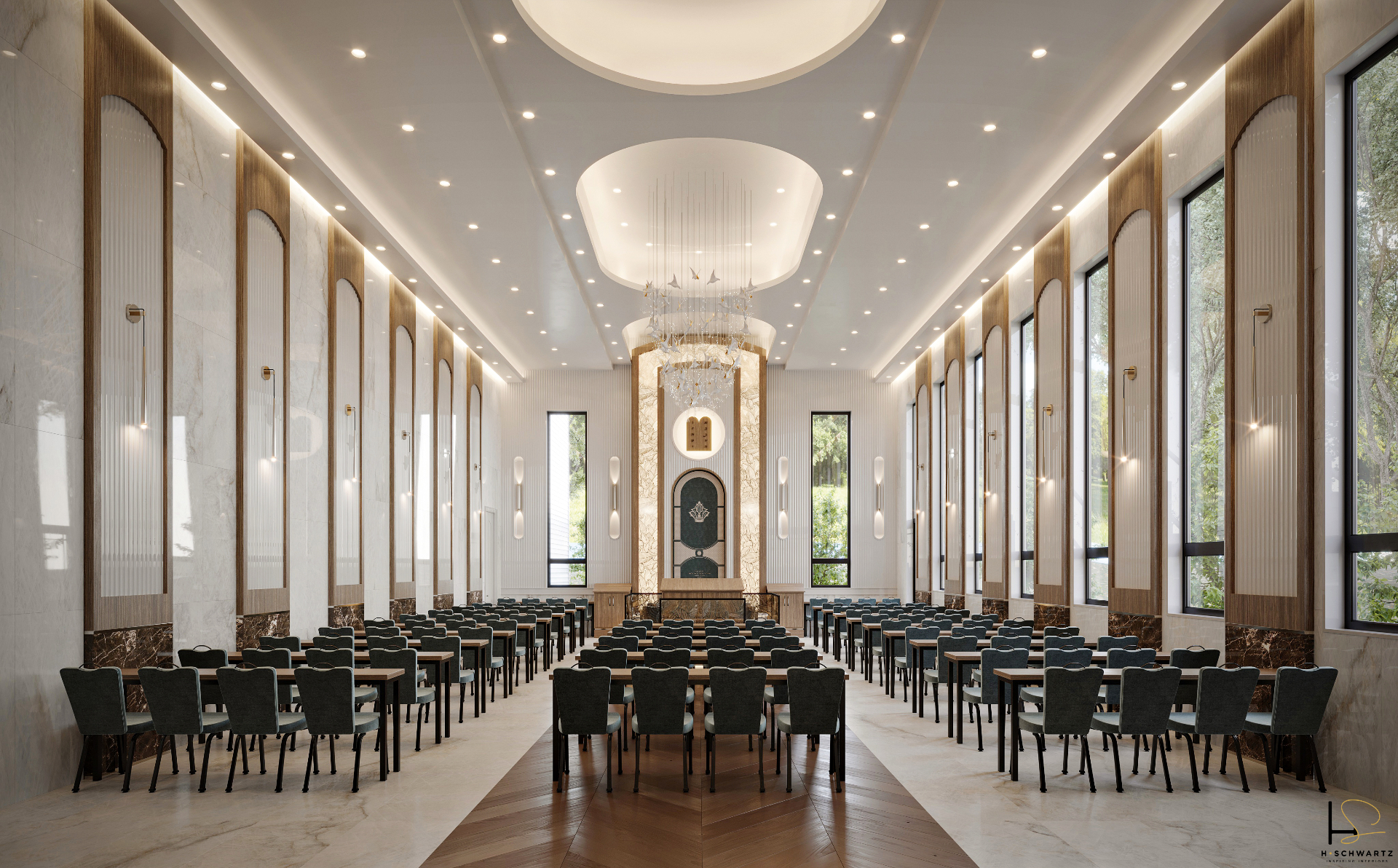 Inside Bais Hamadresh Ratzfert